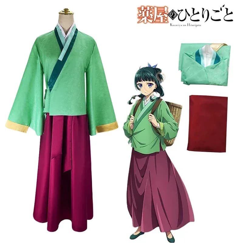 2026 Anime Maomao Cosplay Costume Apothecary Mao Mao Uniform Outfits Halloween Carnival Party For Women