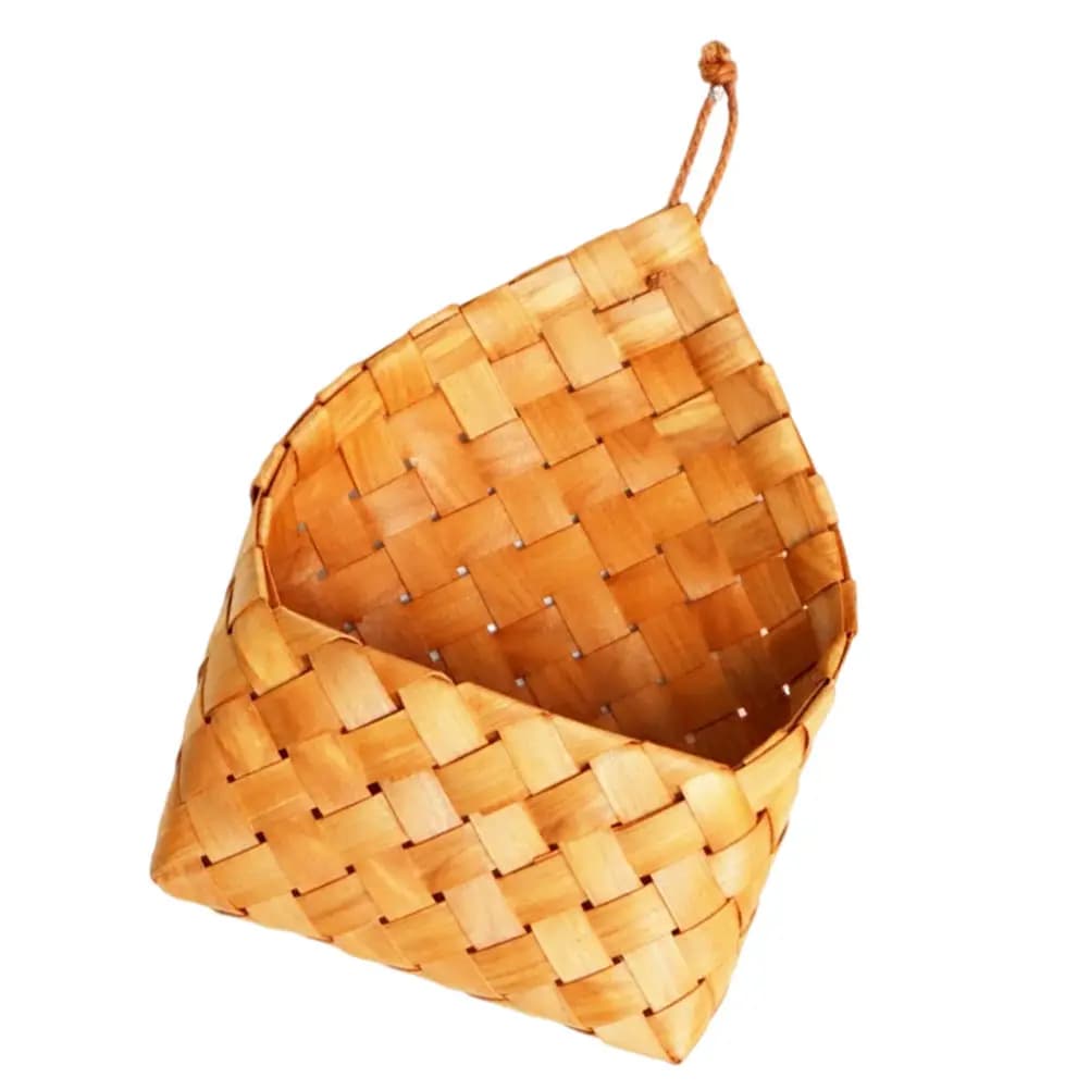 1Pcs Creative Letter Basket Hand Woven Wood Wall Hanging Storage Basket for Potted Plants Succulents Fresh Dried Flowers Home