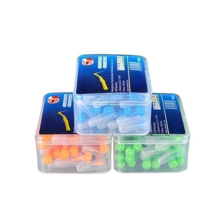 20 Pz A Forma di L Push-Pull Spazzolino Interdentale Ortodontico Stuzzicadenti Sbiancamento Dei Denti Pick Spazzolino Da Denti Igiene Orale Cura