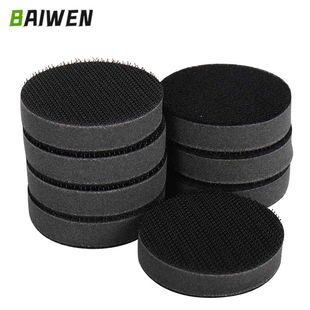 8 pieces 3 inch soft density interface bearing hook and ring pillow sponge support protection disc abrasive support bearing