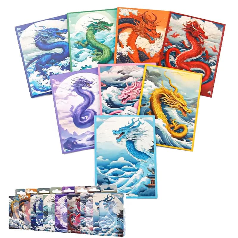 64PCS Matte Card Sleeves Anime Outer Board Game Trading Cards Protector MTG TCG PKM Shield Card Cover dimensioni Standard 67x92mm