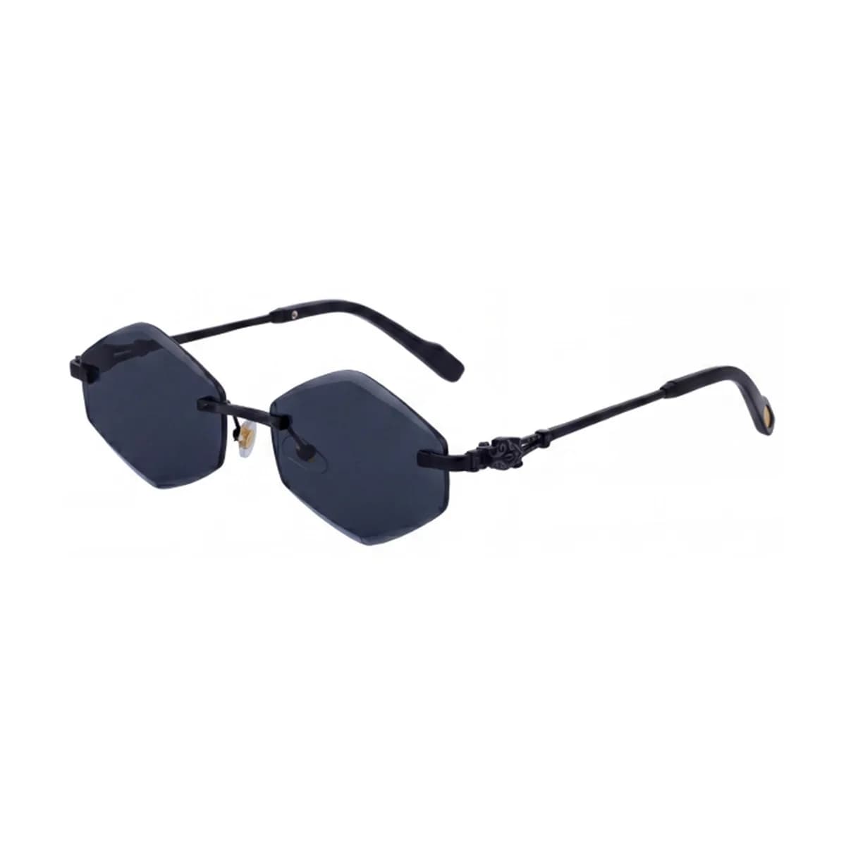2026 New Fashionable Polygonal Frameless Sunglasses with Personalized Diamond Cutting Edge Trendy Sunscreen Sunglasses for Men