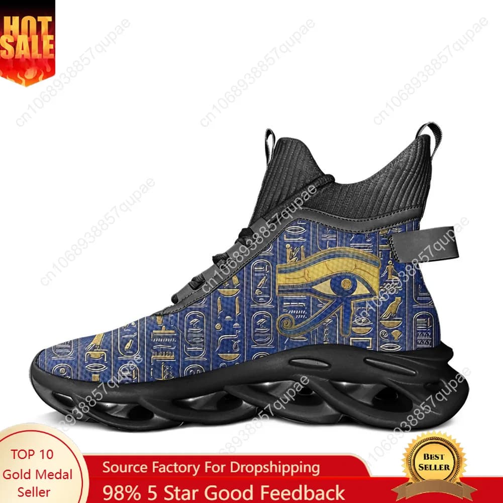 Horus Dio egiziano Occhio d'Egitto Scarpe da ginnastica alte da uomo Donna Scarpe da corsa sportive Calzature da alpinismo Scarpe personalizzate