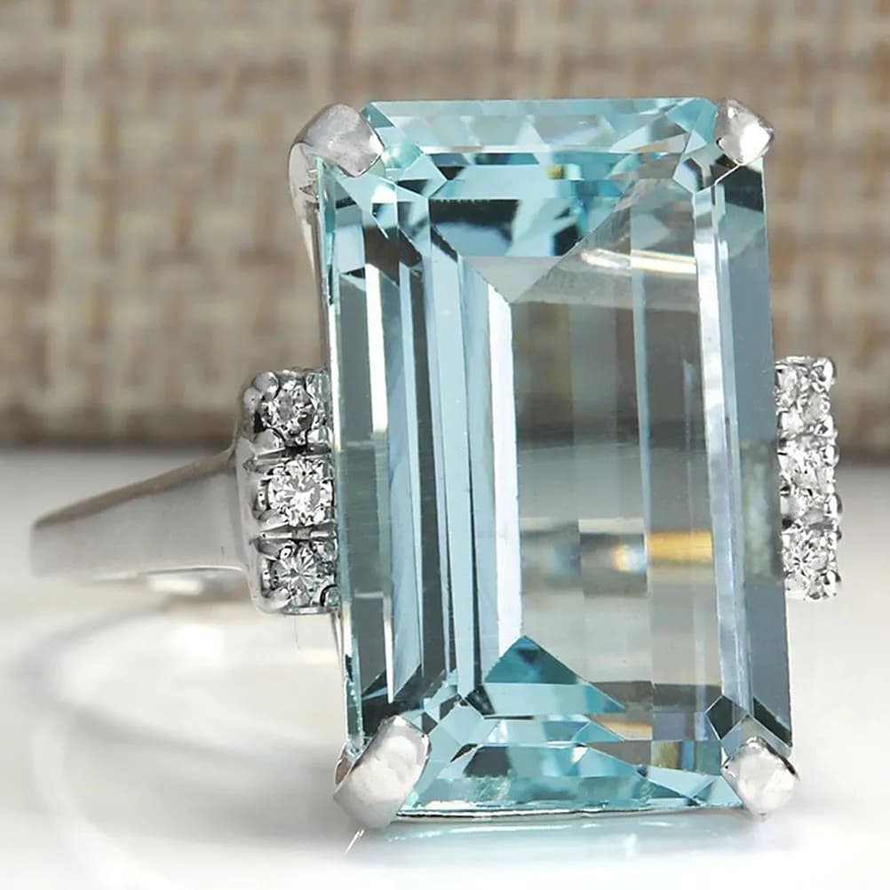 Anello luminoso da donna, design vintage elegante e lussuoso, anello gioiello alla moda, misura 6, regalo perfetto per fidanzata, moglie, mamma