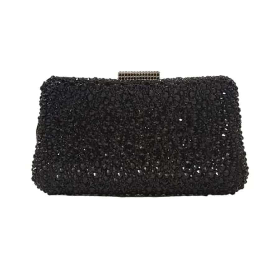 Borsa da Sera per Donna HUANG ZHUANG, Pochette Scintillante con Strass, Borsetta in Cristallo, Borsa Elegante per Feste e Matrimoni