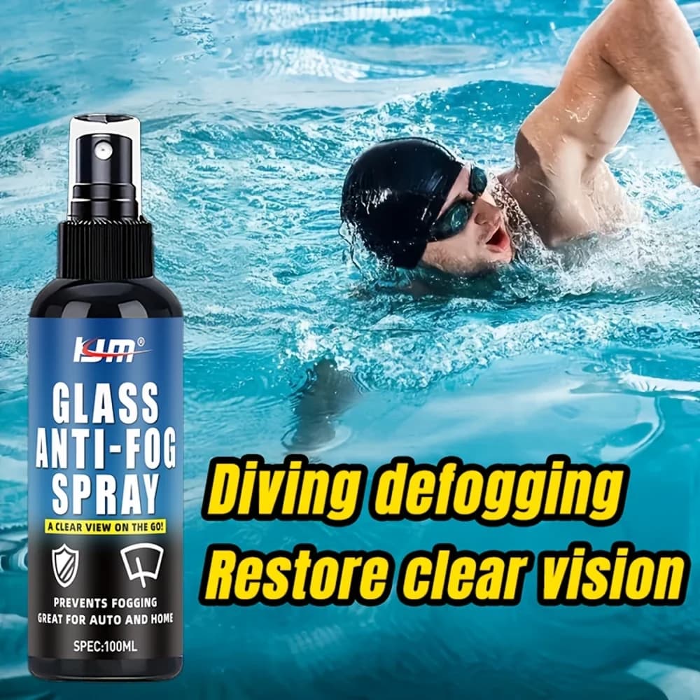 KJM Anti-fog spray for swimming glasses, glasses, glasses - Long-lasting anti-fog protection, fast application, compatible with