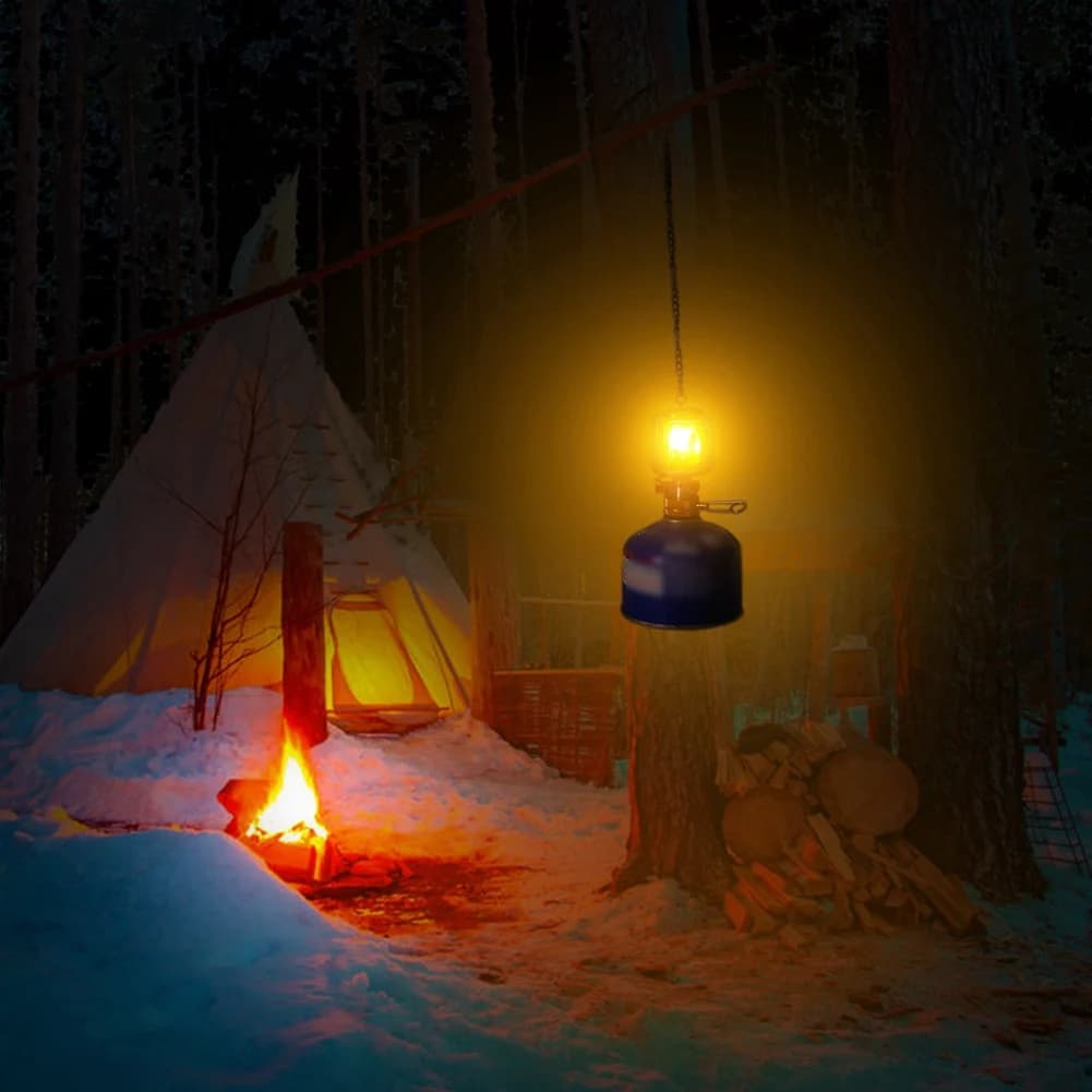 ABUP-2X Outdoor Camping Gas Lantern Portable Mini Gas Light Tent Lamp Torch Hanging Lamp For Camping Hiking