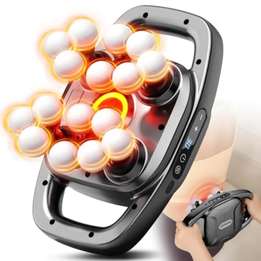 Massage Guns for Deep Textiles, Valentine's Gifts, Massage for the Column with 16 Heads, Set Massage Gun with 16 Heads, Muscular Massage Silent Portable