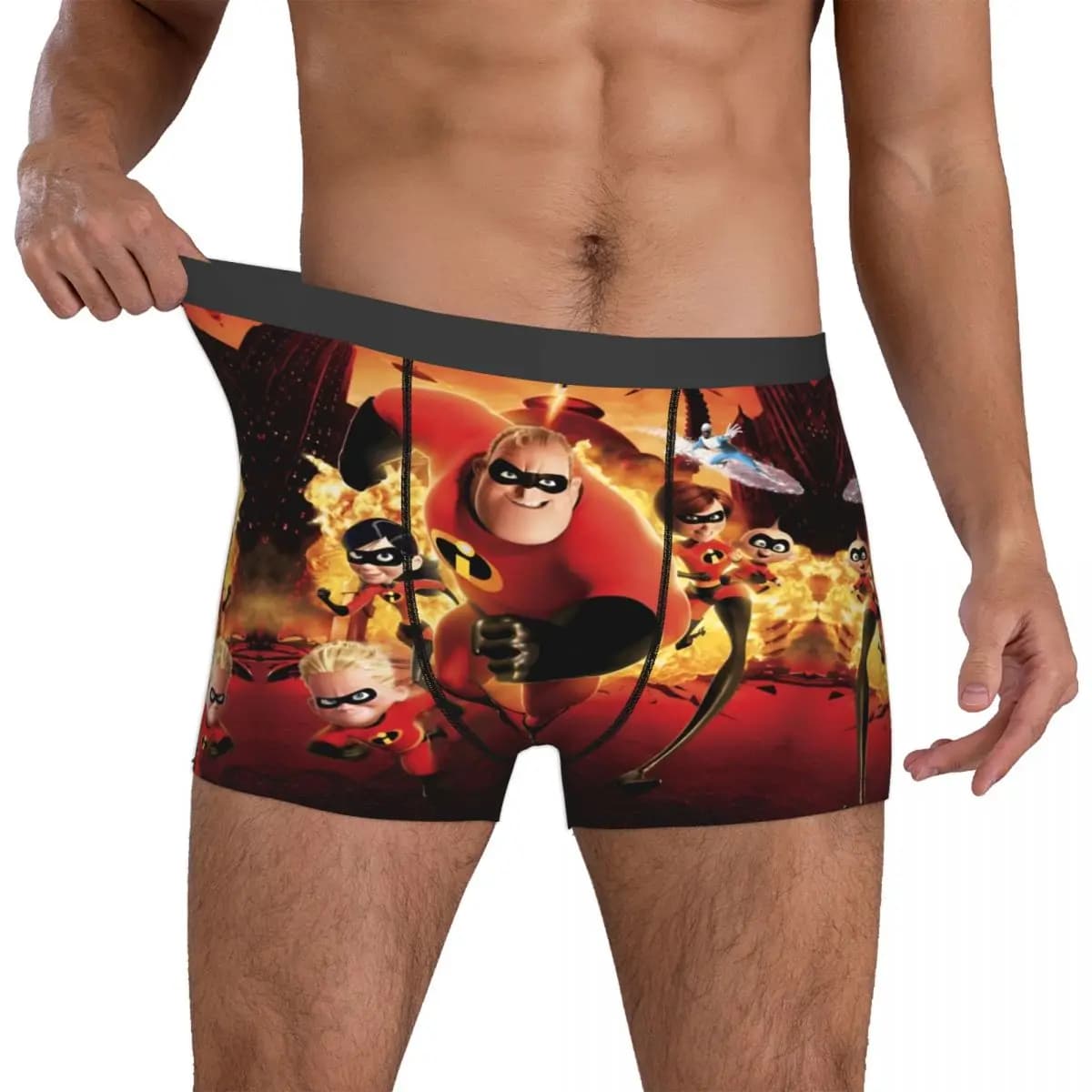 Intimo personalizzato I-Incredibles da uomo con stampa Elastigirl Violet Dash Jack, boxer, slip, mutande morbide