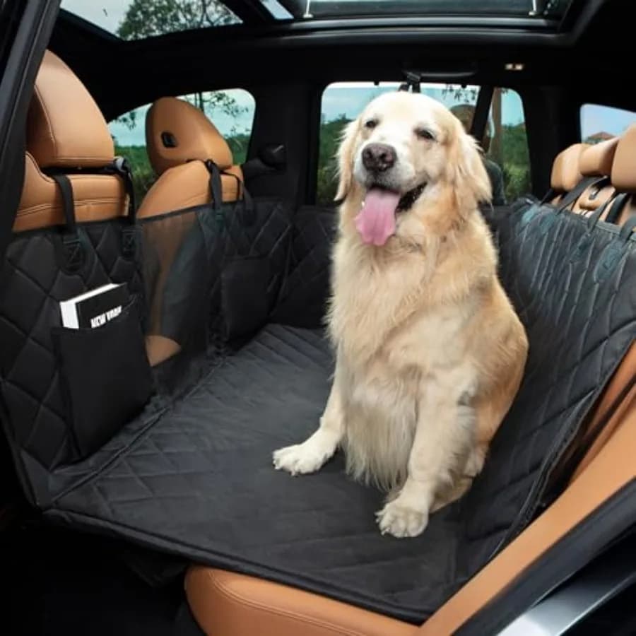 Coprisedile per Auto per Cani, per Sedile Posteriore, Fondo Rigido, Supporta 227 kg, Estensore per Sedile Posteriore per Cani, per SUV, Impermeabile