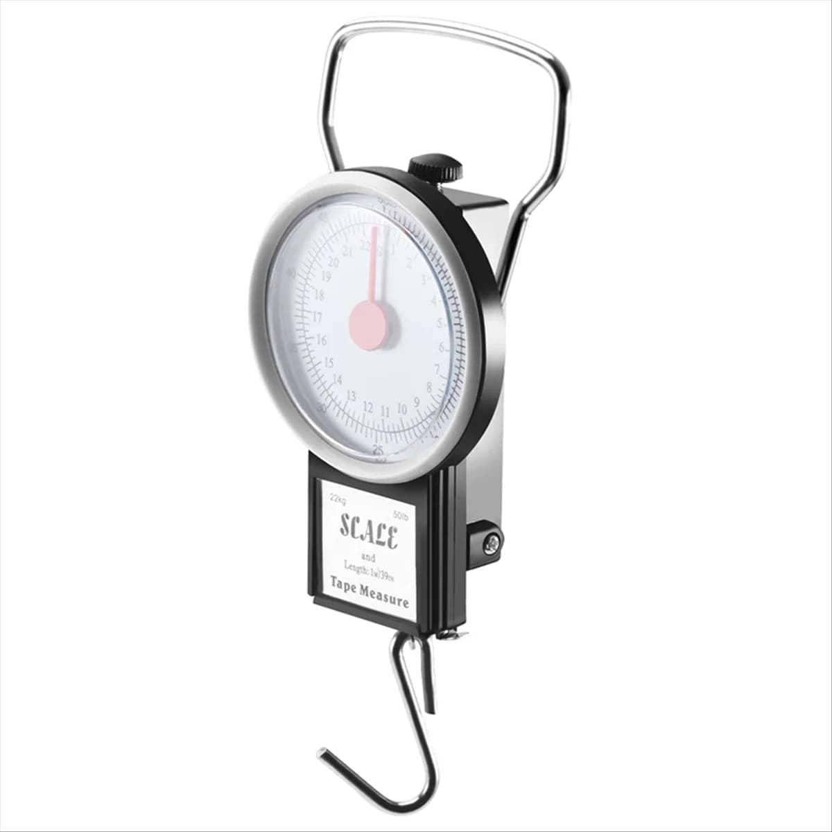 Bilancia da viaggio portatile da appendere con gancio per valigia 22kg 50lb metro a nastro