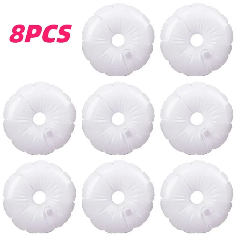 8pcs White Reusable Balloon Stand Base Weight Bag Durable Plastic for Tabletop Display Holidays Event Balloon Holder Decorative