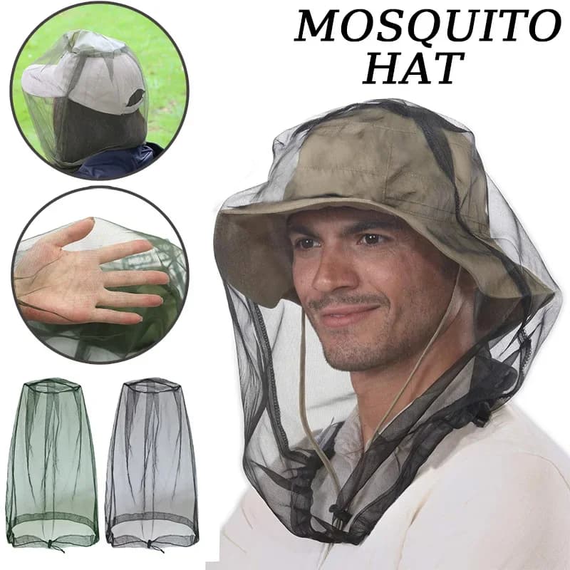 Anti mosquito net cap and insect bite 1pc outdoor fishing cap anti mosquito hat for insects garden hat apiculture protective tool