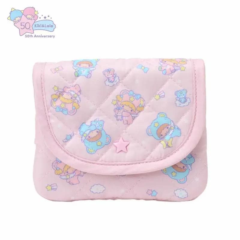 Borsa portaoggetti a forma di personaggio dei cartoni animati Sanrio Little Twin Stars per il 50° anniversario, per piccoli oggetti, articoli vari, portafoglio, borsa a mano