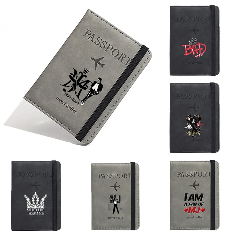 Michael Jackson RFID Passport Holder Women Men Travel Wallet Document Organizer Portable Waterproof Document Holder Passport New