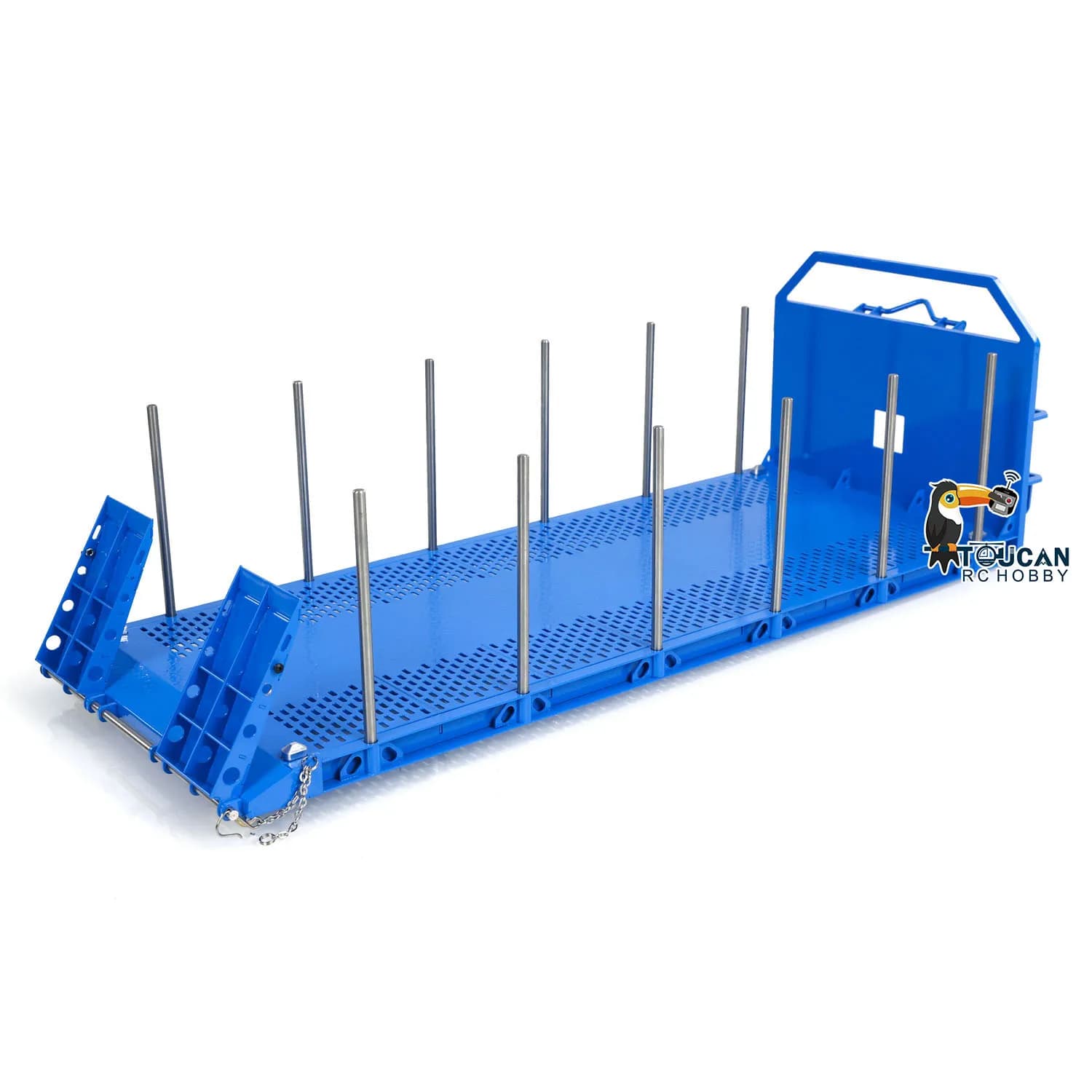 1/14 Piano Piatto in Legno Blu per 10x10 RC Idraulico Completo Dumper Truck 8x8 Dump Car Parte TH23584-SMT9
