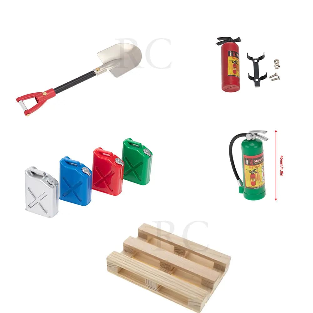 Set di parti di decorazioni per auto modello RC Accessori realistici per cingoli Redcat in scala 1/10 TRX4 TRX6 Axial SCX10 D90 CC01 90046