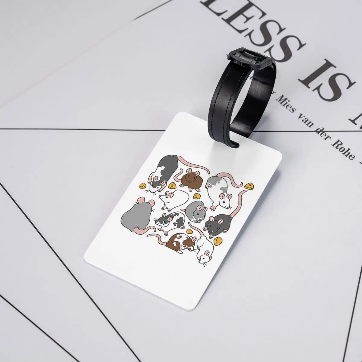 Etichette per Bagagli Rat Pack, Accessori per Valigie, Tag per Bagaglio da Viaggio, Porta Etichetta con Nome e Indirizzo