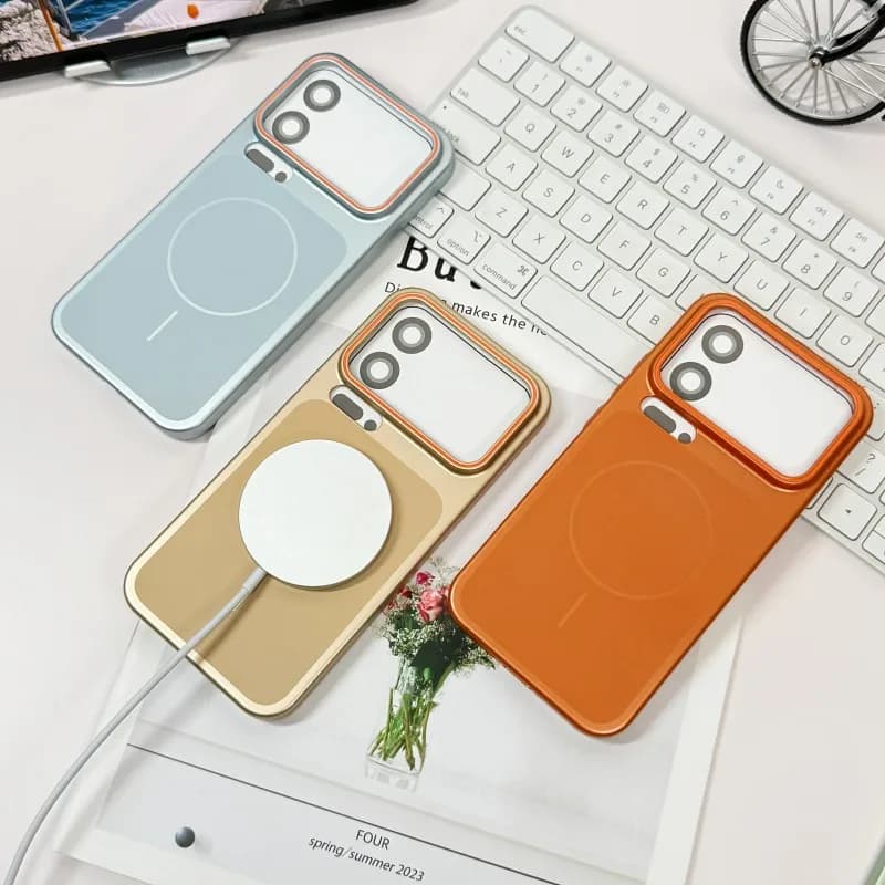 Metallic Paint Magnetic Case For Xiaomi 17 Pro Max Mi 17 Mi17 Mi17Pro Shockproof Luxury Official Oil-Sprayed Hard Plastic Cover