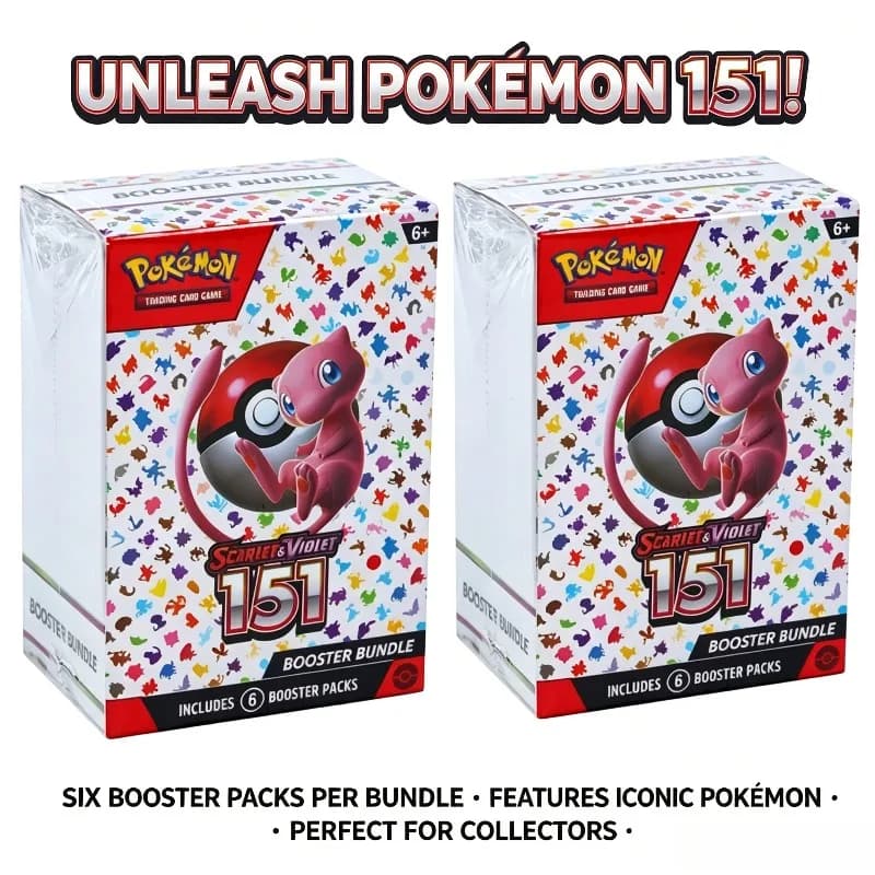 5 Styles Pokemon English Scarlet Violet 151 Mega Phantasmal Flames Booster Bundle Version ME02 Trainer Collected Trading Cards