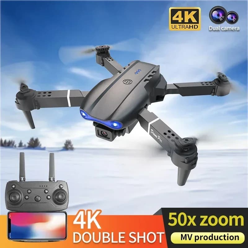 FPV Drone RC E99Pro 4K HD Grandangolo WIFI Pieghevole Quadcopter 1080P Fotocamera Fotografia Aerea Giocattolo Regalo