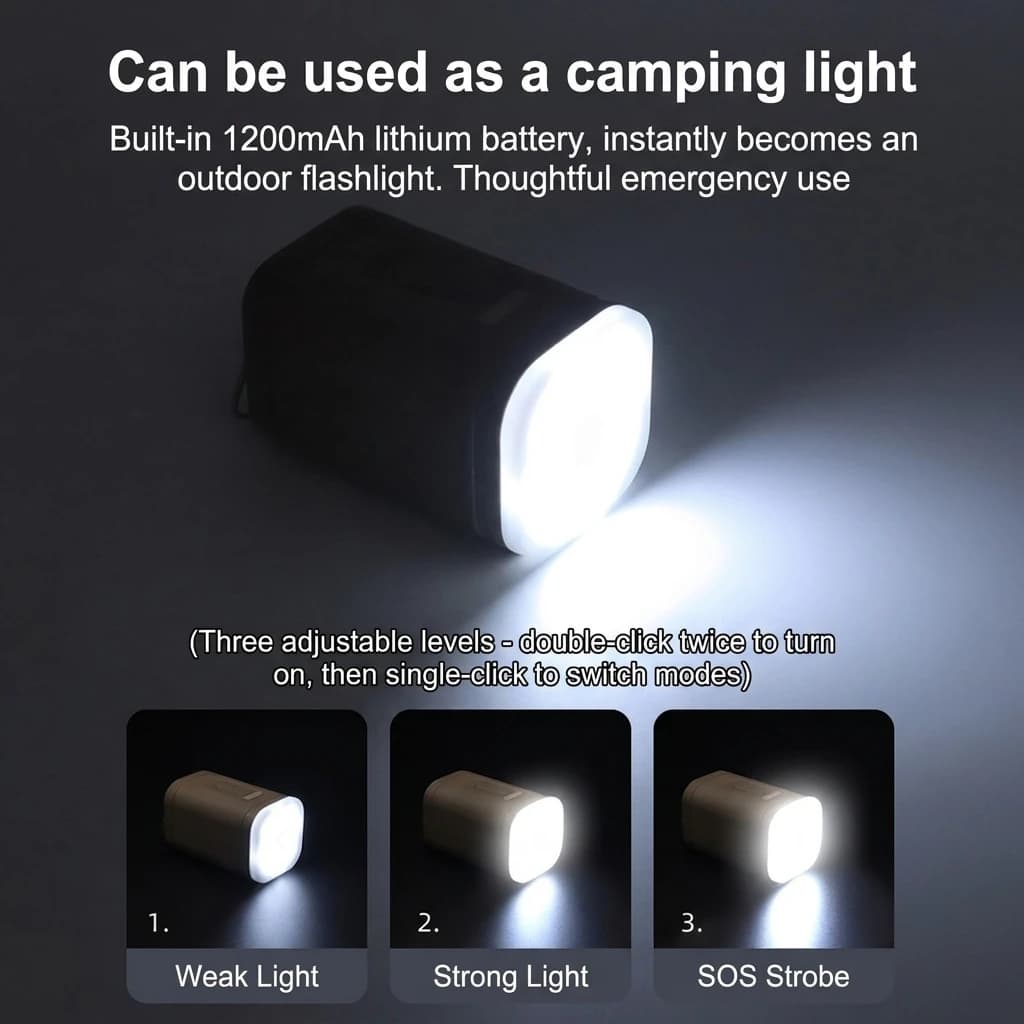 Mini Electric Inflatable Pump 3 In 1 With Lights Wireless Air Compressor Inflate Deflating Air Pumps For Camping Equipment For Hiking