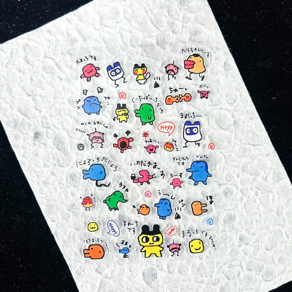 Nostalgic, digital and cute electronic animal theme PVC stickers, for nail art, DIY, bores, boxes, phone cases, laptops, game consoles, ideal as gifts