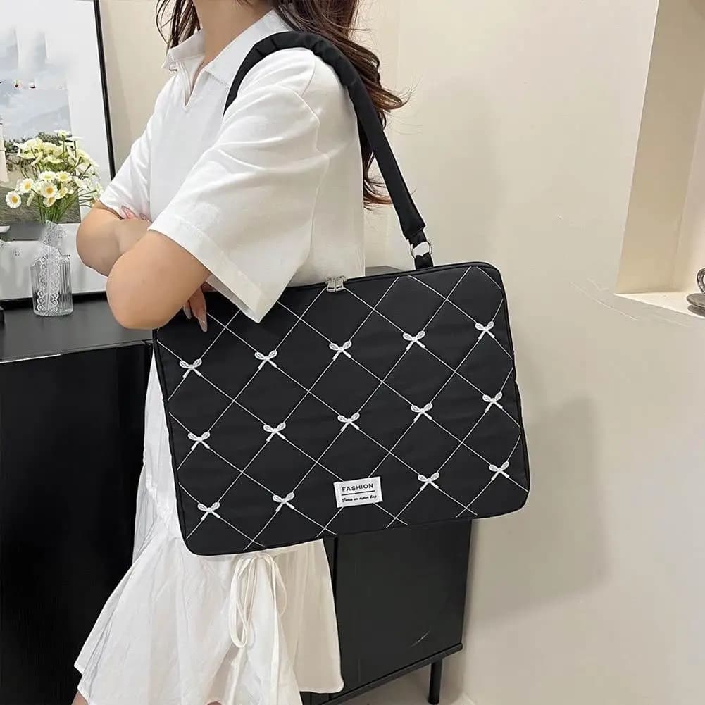 Borsa per Computer Portatile da 15 Pollici, Custodia da Viaggio con Manico, Borsa per Laptop Carina, Custodia per Notebook, Custodia per Tablet, Borsa a Mano