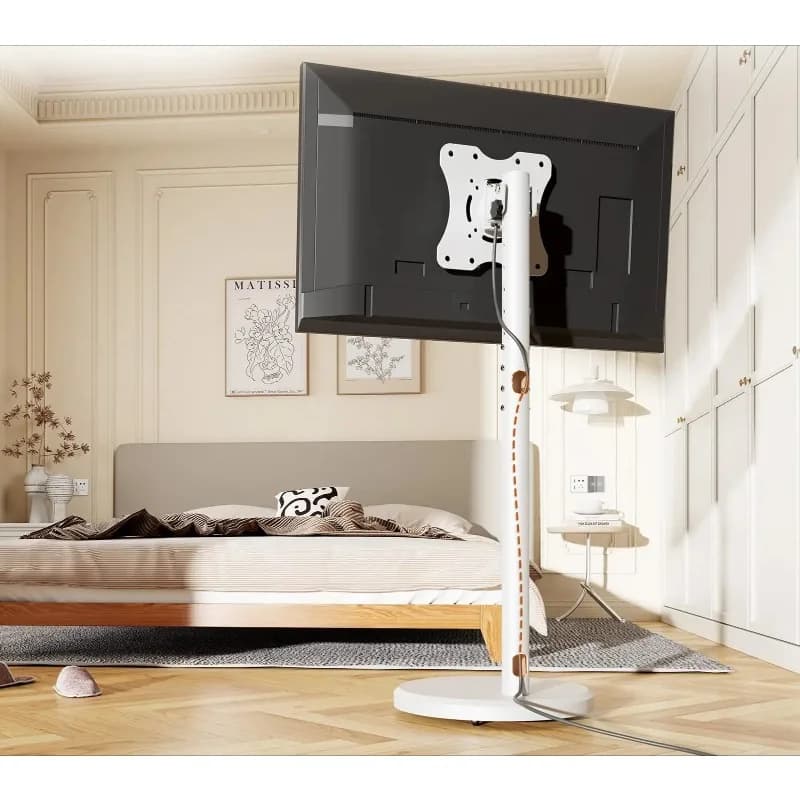 TV stand, Mobile TV trolley for Monitor OLED LED 10-46 Inch, Floor Mount for TV Up to 40 kg, Max 200x200mm