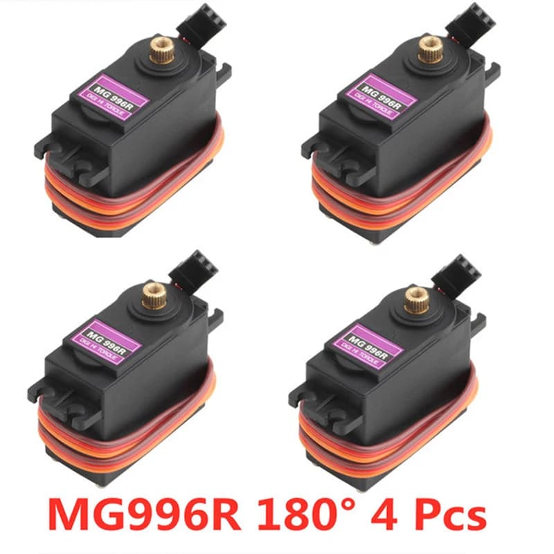 4 pz 13 kg 15 kg Servos In Metallo Digitale MG995 MG996 MG996R Servo motoriduttore In Metallo per Futaba JR Auto RC Elicottero Barca giocattoli Fai Da Te