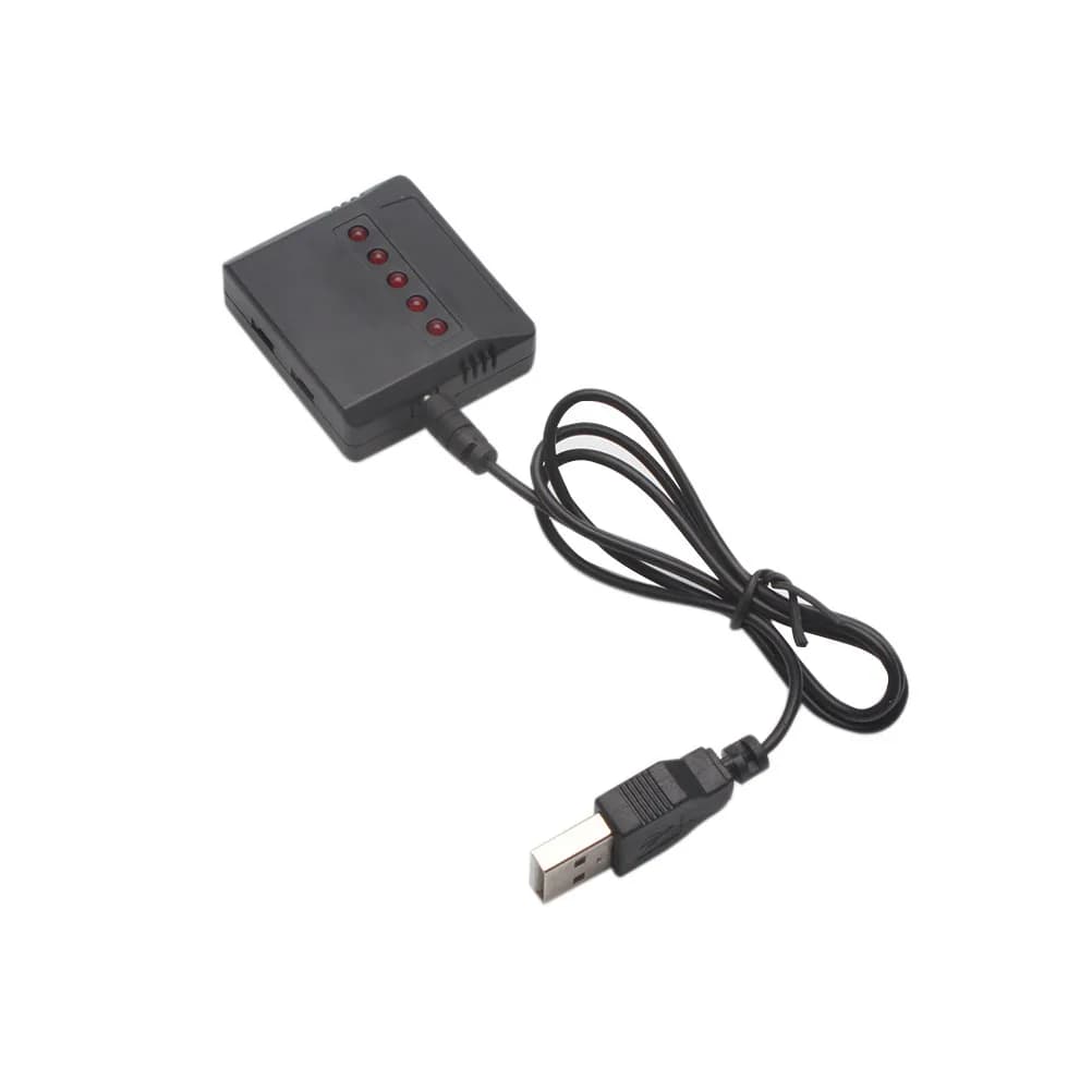 Caricabatterie Lipo Multifunzione 5 in 1 Nero, Progettato Specificamente per Quadricotteri RC 37V, Caricabatterie Ricaricabile per Batterie Lipo 3.7V