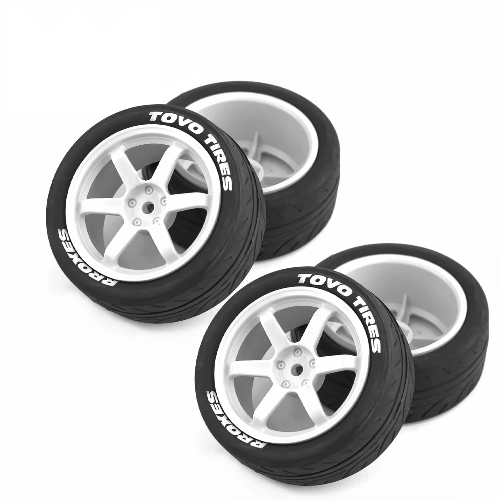 Pneumatici RC 1/10 per auto da strada, pneumatici da rally in gomma e ruote con esagono da 12 mm per auto da turismo in scala 1:10 Tamiya TT01 TT02 XV01 HPI