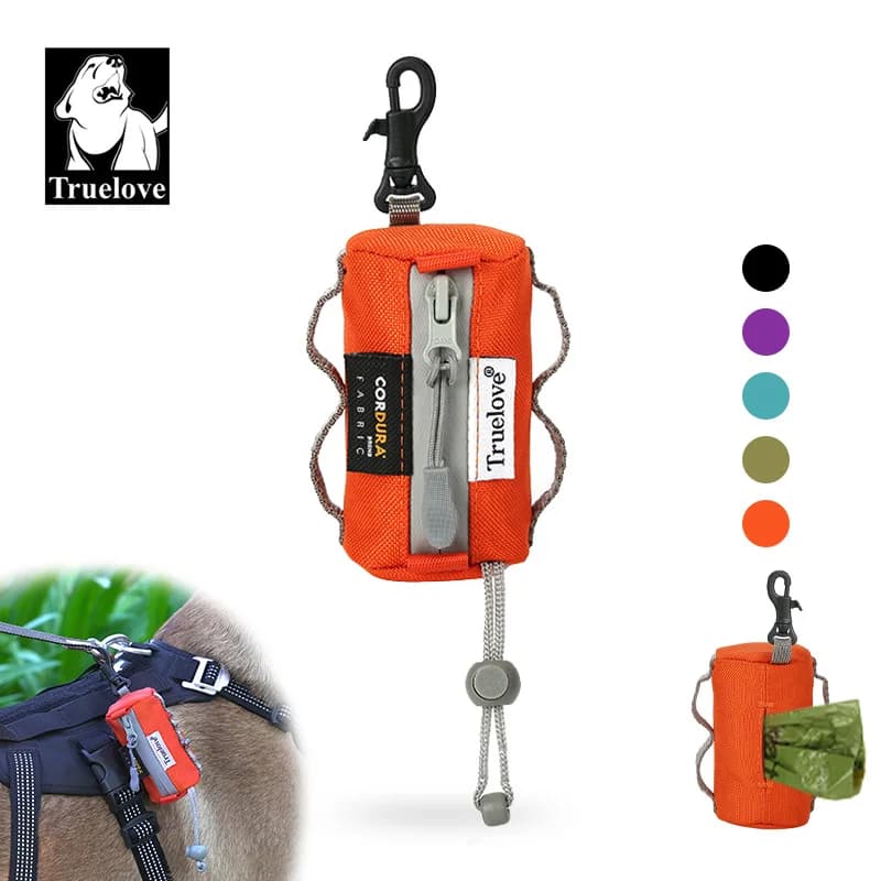 Truelove Dispenser per sacchetti di cacca di cane custodia per sacco della spazzatura per animali domestici accessori per la pulizia esterna con guinzaglio con Clip a gancio per la corsa a piedi