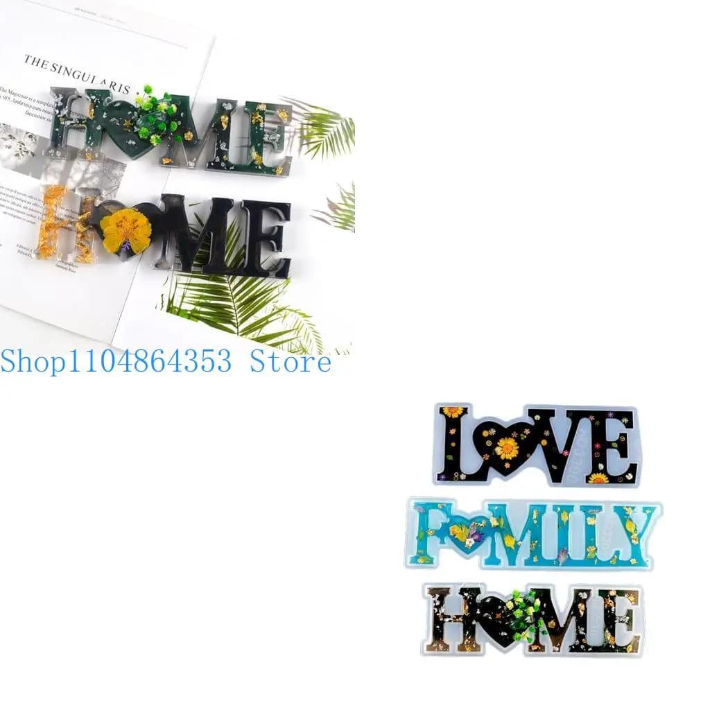 652f Craft fai -da -te Polimero Stampo Argilla fatta mano Tabletop Allfabet Decorazioni in resina stampo