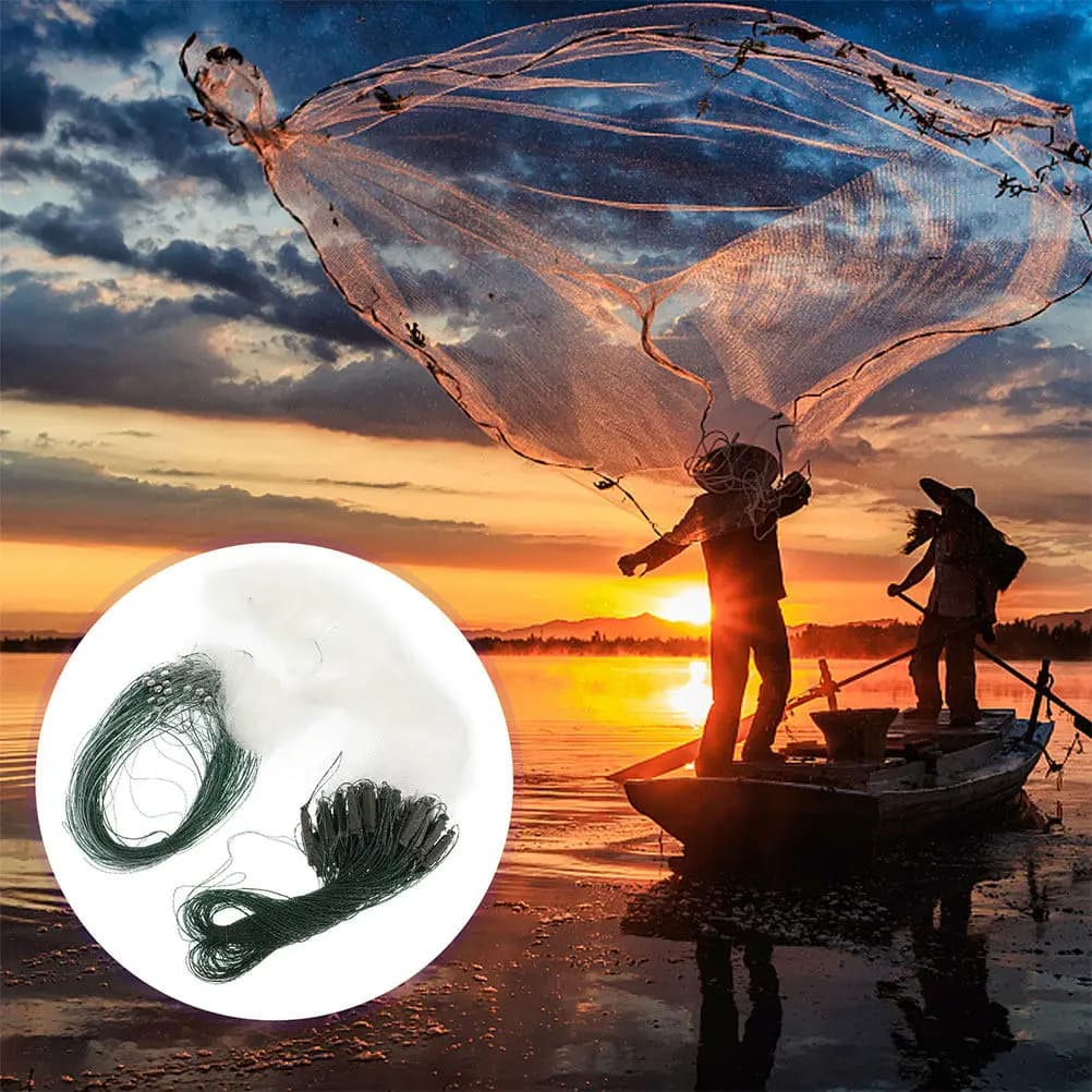 Rete da Pesca a Singolo Strato, Resistente all'Usura, Dimensioni della Maglia Ottimizzate per Varie Specie, Attrezzatura da Pesca Portatile