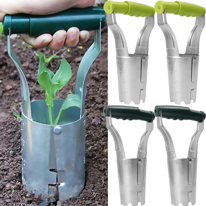 Seminatrice in Acciaio Inossidabile per Escavatore, Trivellatore per Orticoltura, Trapiantatore di Piantine, Piantatrice per Fiori, Dispositivo per la Semina di Semi