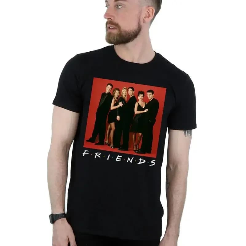 T-shirt formale con foto di gruppo Friends da uomo