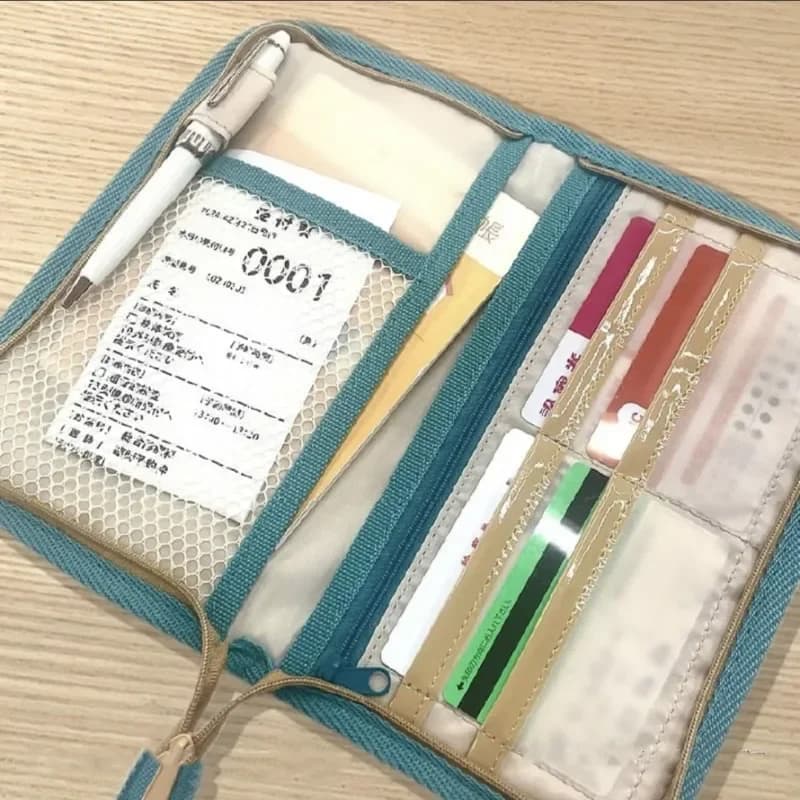 Cute M-Moomins Cartoon Printed Card Holder ID Wallet Sundries Pouch Passport Organizer Handbag Stationery Storage Bag