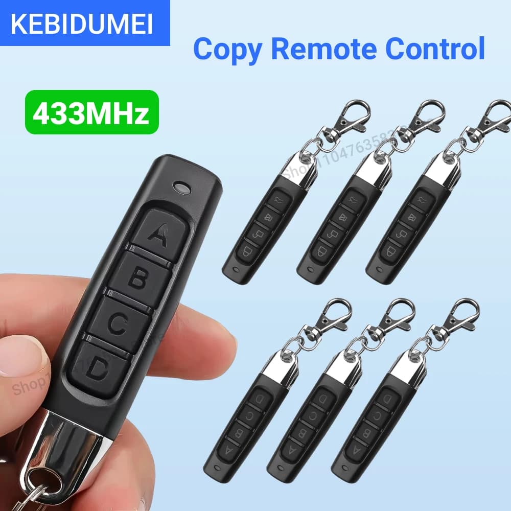 Telecomando Universale KEBIDUMEI 433MHZ per Cancelli e Porte da Garage, Duplicatore e Clonatore di Codici