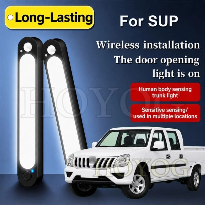 For SUP 2003-2018 Car Boot Light LED Lamp Motion Sensor USB Rechargeable Stick On Camping Trunk Cargo Light Pickup Truck Cargo