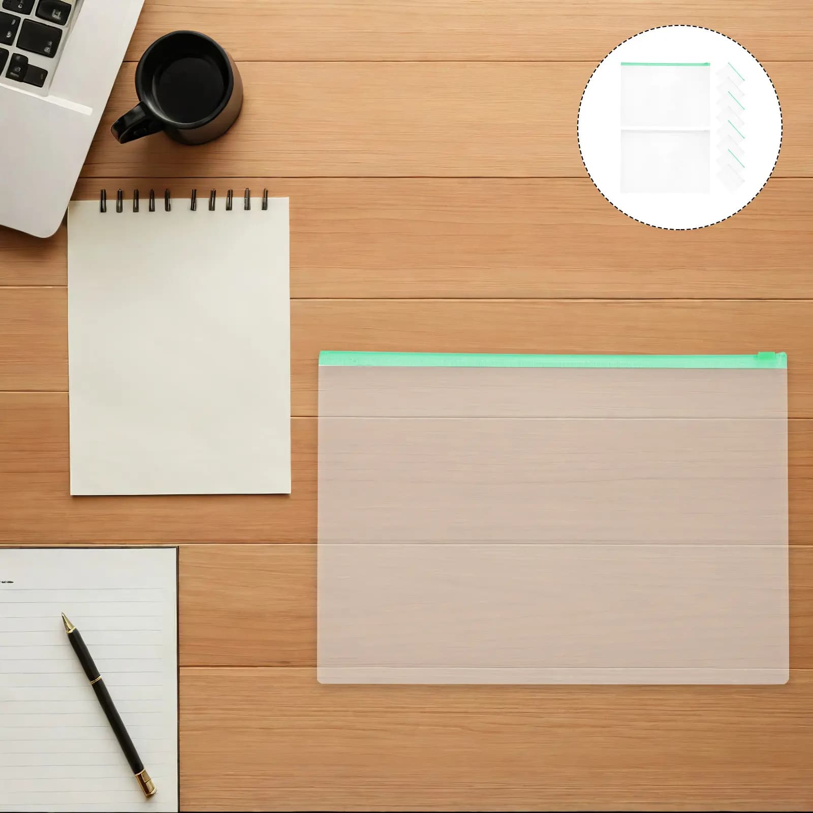 20 Pezzi Cartelle Portadocumenti in PVC Spesso con Cerniera, Formato A4, Robuste e Riutilizzabili, per Scuola, Ufficio, Viaggi, Organizzazione Documenti