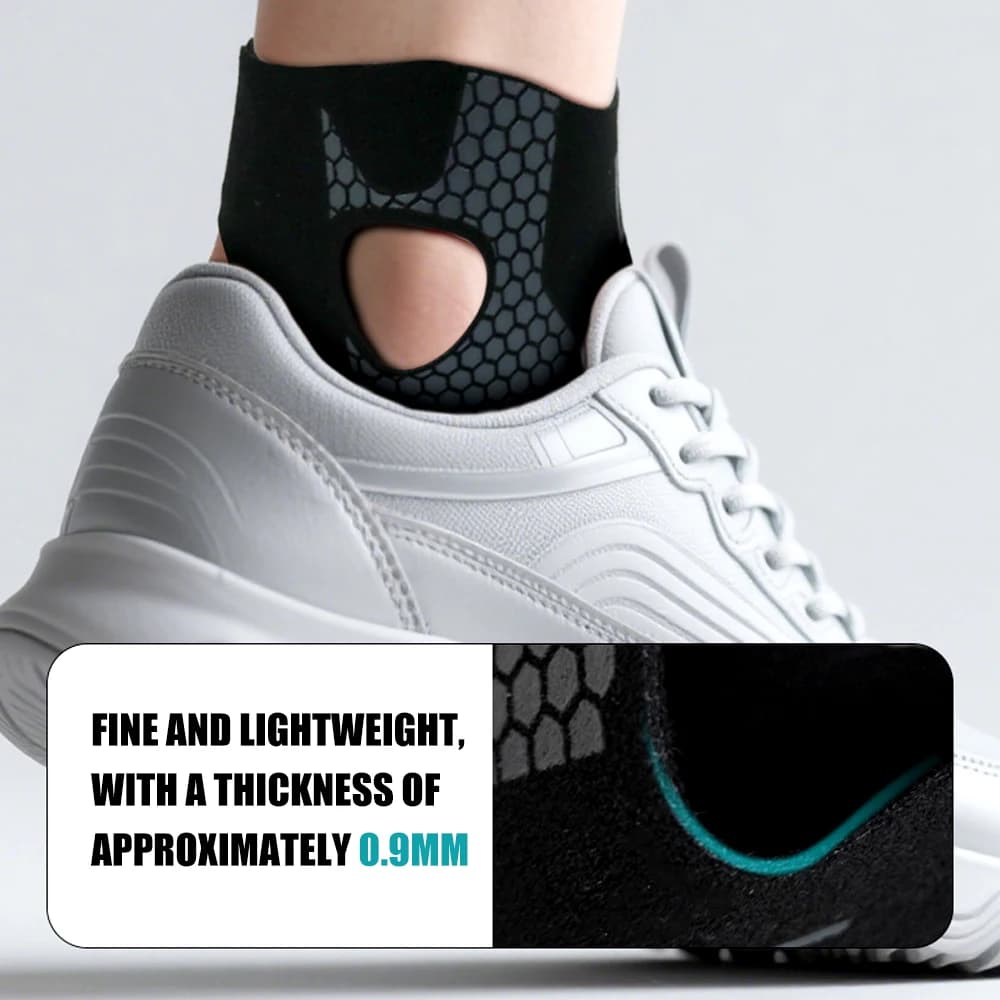 Tutore per caviglia a compressione in neoprene traspirante da 1 pezzo per uomo e donna, manica elastica per distorsione del piede per protezione sportiva