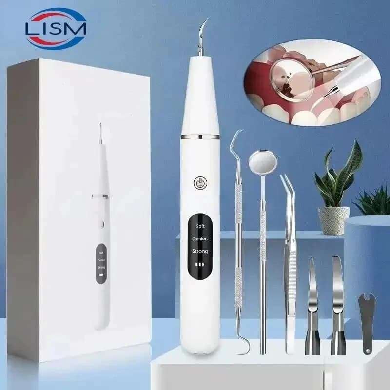 Electric Sonic Dental Calculus Oral Teeth Scaler Removal Plates Detergent Removal Disposals Portable Teeth Whitening With LED