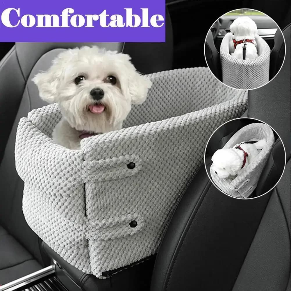 Console di controllo del sedile di sicurezza per piccoli animali domestici Nido per animali domestici Sedile per auto portatile per cani da compagnia Scatola per braccioli per auto per viaggi di cani di piccola taglia