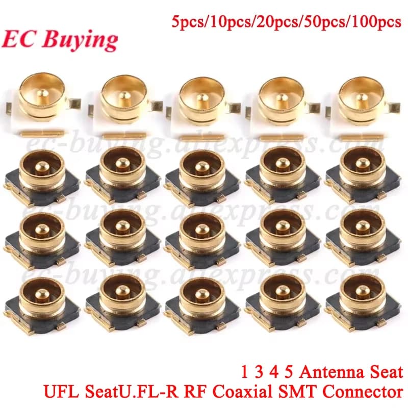 5-100pc UFL sede 1 3 4 5 Connettore U.FL-R RF Contor coassiale SMD SMT Saldatura PCB Montaggio Antenna Presa Jack