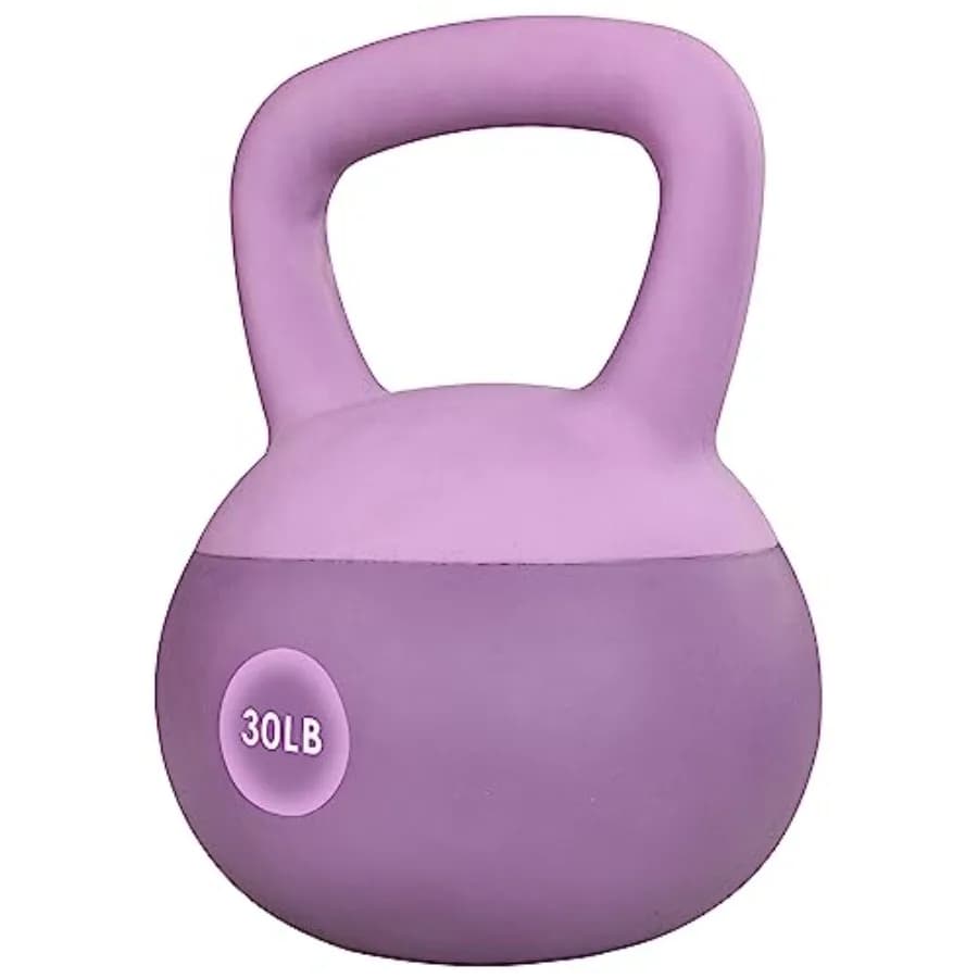 Soft Kettlebells - Sea and Iron Sand Filled Weights for Women and Men - Color Coded Soft Vinyl Kettlebells