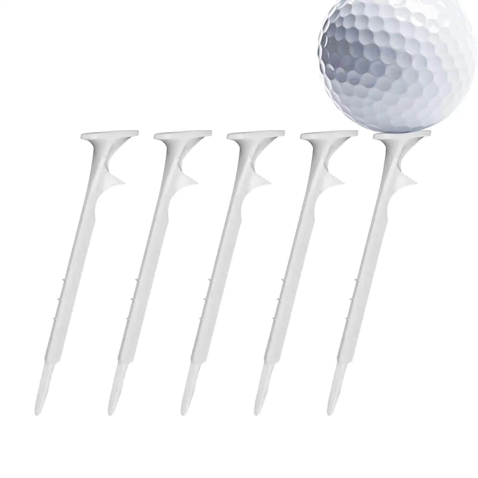 Gioca a magliette da golf T-shirt da golf lunghe da campo da 5 pezzi Angolo di 18 gradi Previene la rotazione laterale Miglioratore di precisione Attrezzatura sportiva per interni