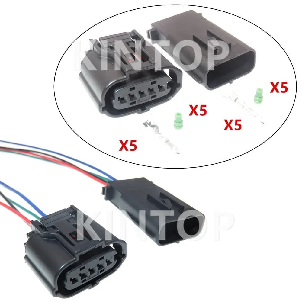 1 Set 5 Pins Automobile Air Flowmeter Low Current Wiring Harness Waterproof Socket AC Assembly For Toyota Corolla 6189-1046