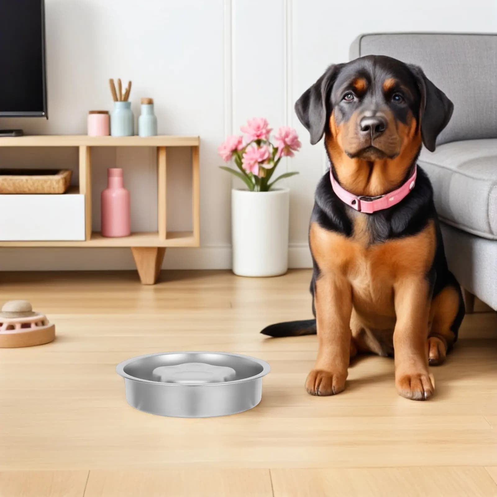 Ciotola per Cani in Acciaio Inox a Lenta Alimentazione, Piatto Antiscivolo per Lick, Contenitore per Cibo per Cuccioli e Gatti, Mangiatoia in Metallo per Animali Domestici, Migliora le Abitudini Alimentari, Sano