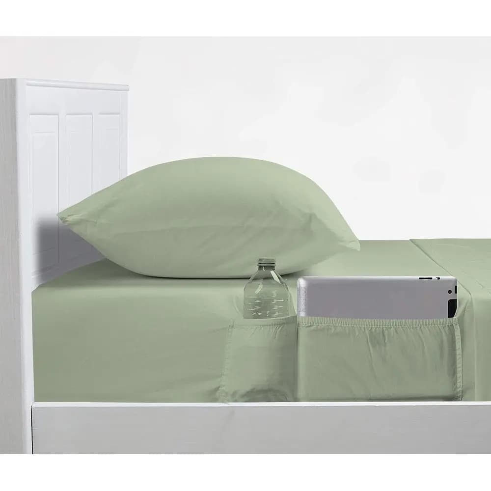 Set di lenzuola extra morbide e traspiranti Queen Size con tasche laterali, 4 pezzi, con tasche laterali da 24 pollici per la conservazione